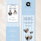 Dusty Blue Kids Save the Date Website Template | Old Money Style
