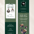 Emerald Green Kids Save the Date Website Template | Old Money Style