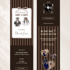 Espresso Brown Kids Save the Date Website Template | Old Money Style