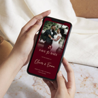 Burgundy Save the Date Website Template | Classic Wedding Invitation
