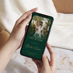 Emerald & Gold Save the Date Website Template | Classic Wedding Invitation