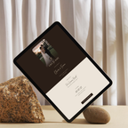Espresso Brown Digital Wedding Invitation | Save the Date Website Template