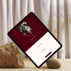 Burgundy Digital Wedding Invitation | Save the Date Website Template