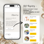 White & Beige Wedding Website Template with RSVP | Canva Template