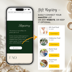Old Money Dark Green Wedding Website Template with RSVP | Canva Template