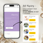 Lavender & Baby’s Breath Wedding Website Template with RSVP | Canva Template