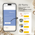 Sky Blue & Cream Wedding Website Template with RSVP | Canva Template