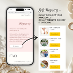 Pink & Champagne Wedding Website Template with RSVP | Canva Template