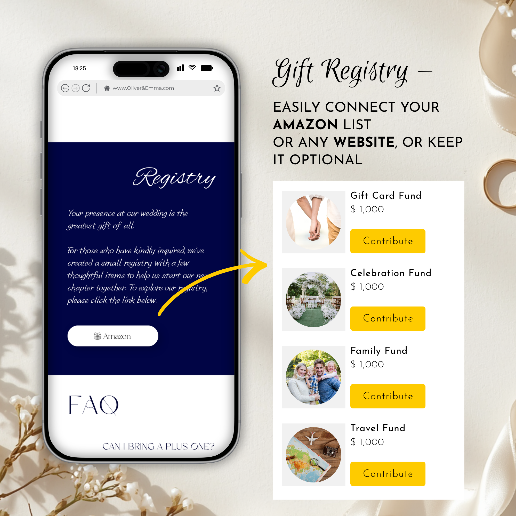 Navy Wedding Website Template with RSVP | Canva Template