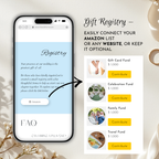 Pale Blue Wedding Website Template with RSVP | Canva Template