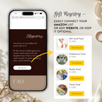 Old Money Mulled Wine Wedding Website Template with RSVP | Canva Template