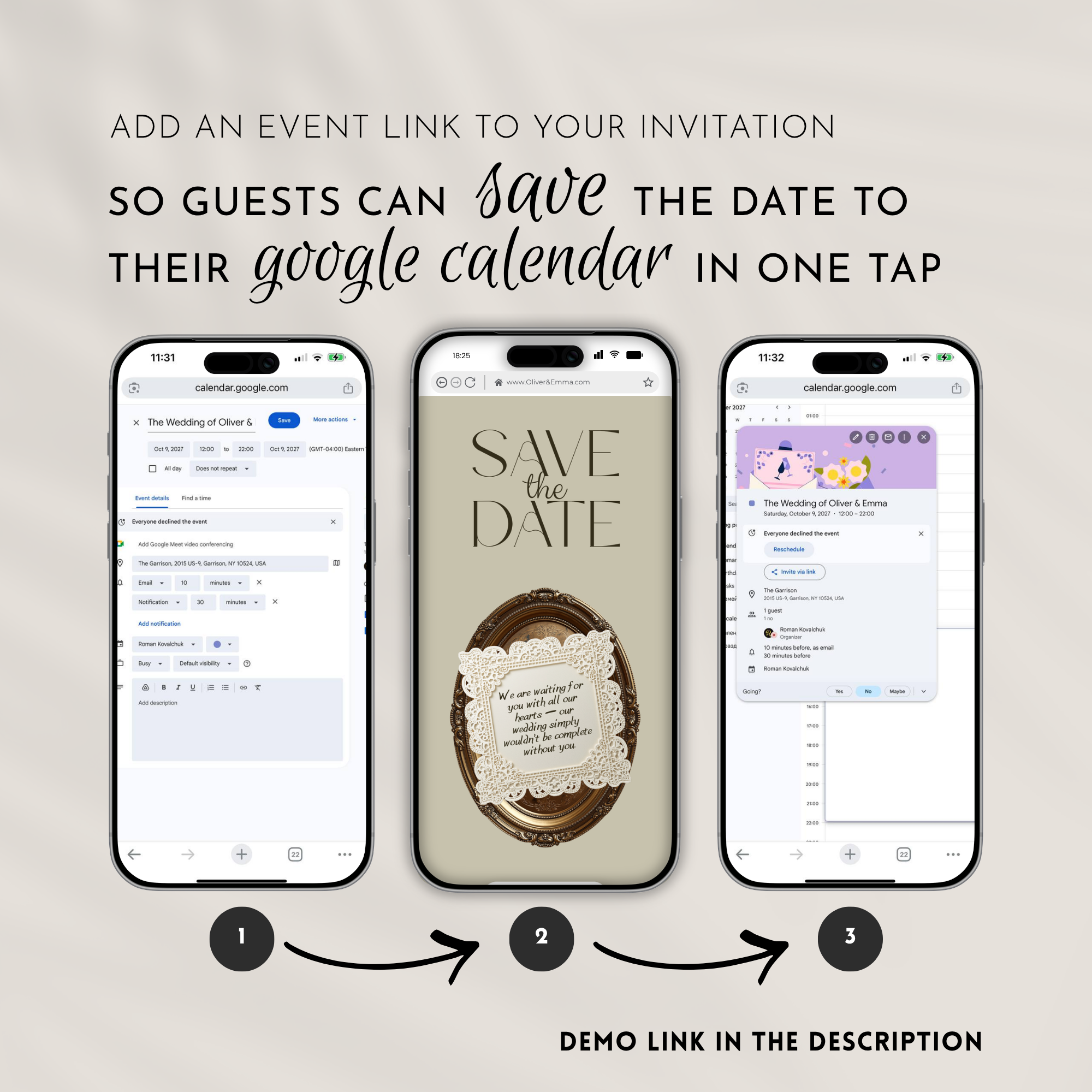 Old Money Forest Moss Wedding Website Template with RSVP | Canva Template