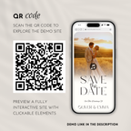 Pink & Champagne Save The Date Website Template | Canva Template
