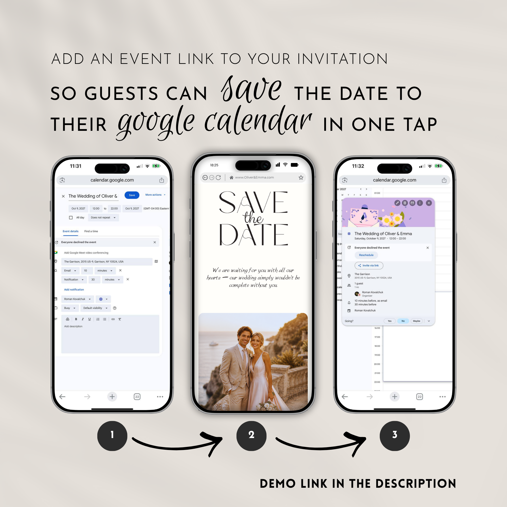 Pink & Champagne Wedding Website Template with RSVP | Canva Template
