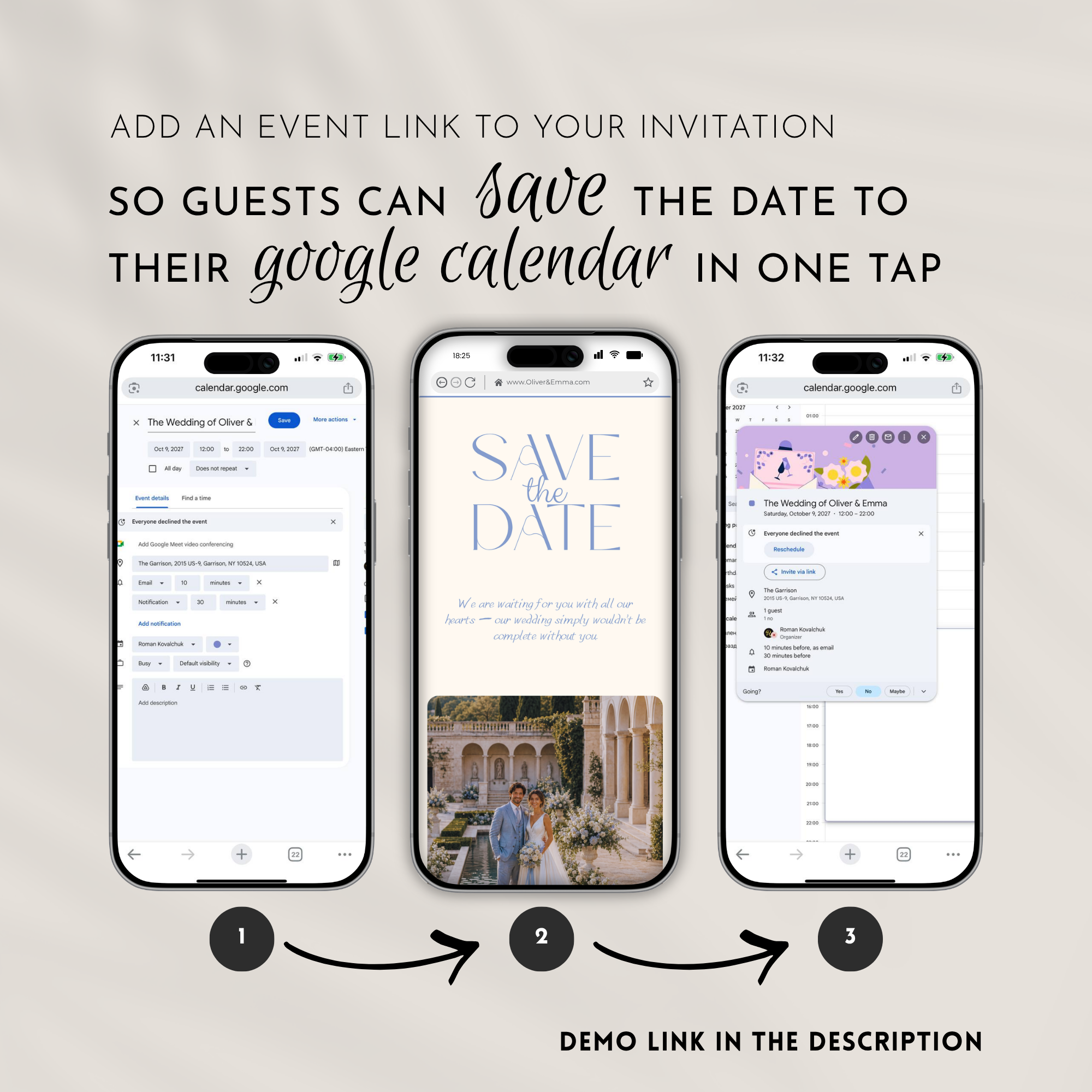Sky Blue & Cream Wedding Website Template with RSVP | Canva Template