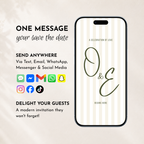 Ivory & Olive Kids Save the Date Video Template | Editable Canva Wedding Invitation