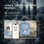 Dusty Blue Save the Date Website with RSVP