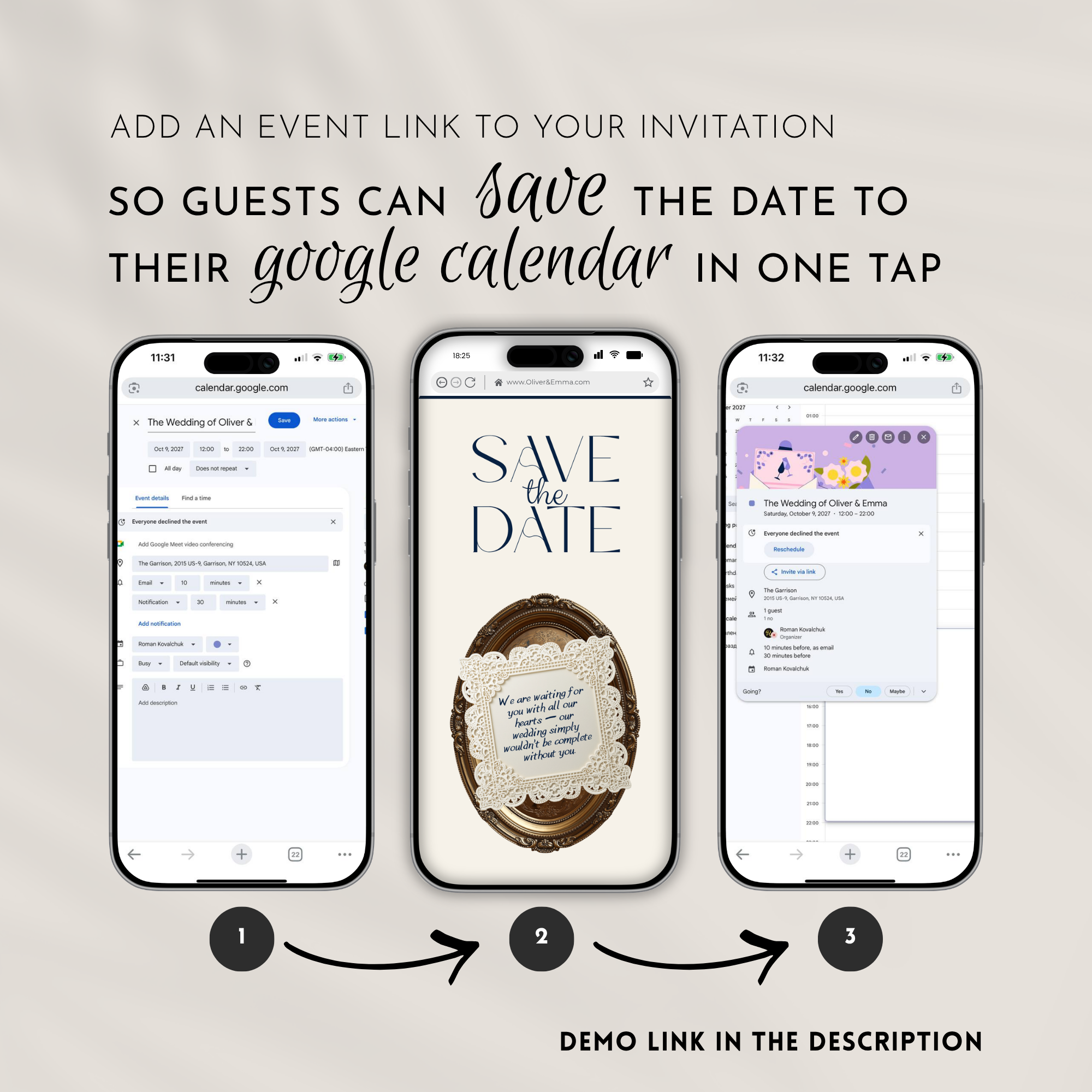 Old Money Navy Wedding Website Template with RSVP | Canva Template