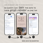 Coffee & Beige Wedding Invitation Website Template with RSVP & Music