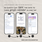 Navy Wedding Website Template with RSVP | Canva Template