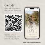 Olive & Cream Save the Date Website Template | Canva Template