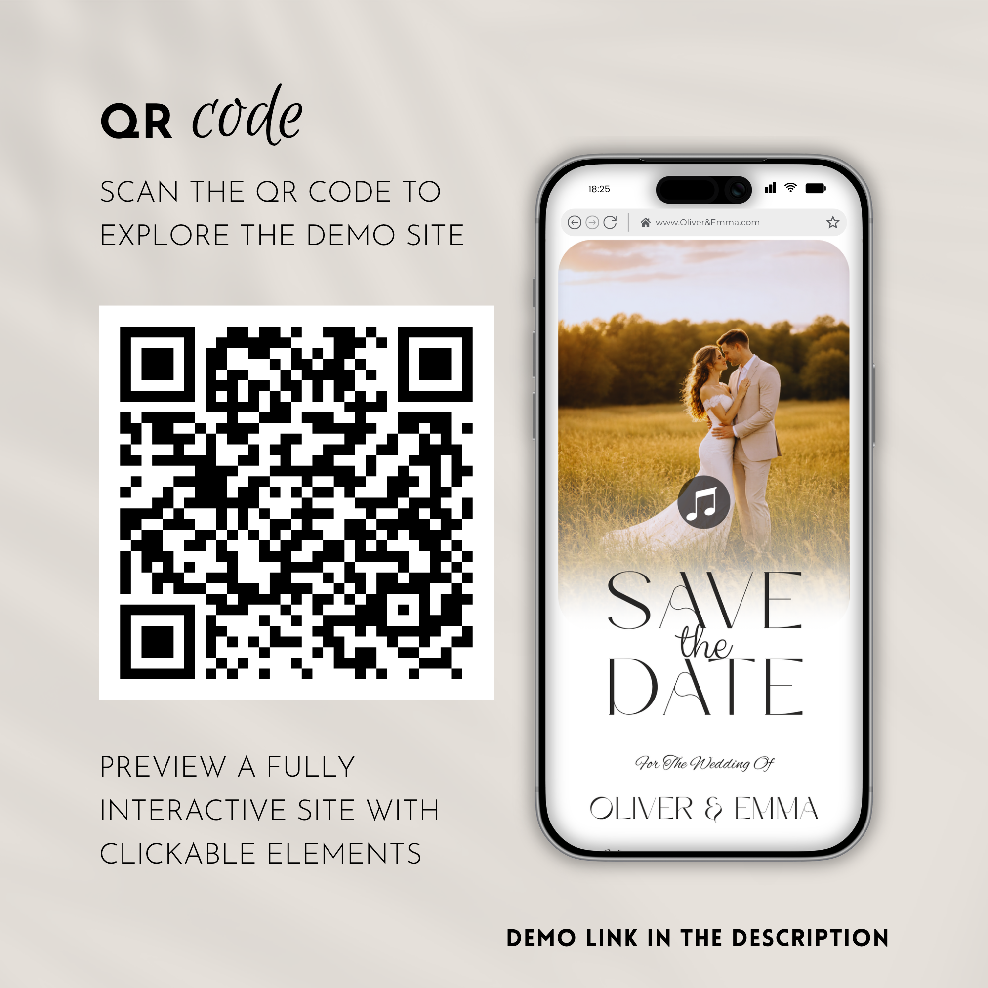 Save The Date Website Template | Canva Template