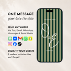 Emerald Green Kids Save the Date Video Template | Editable Canva Wedding Invitation