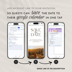 Bold Orange Wedding Invitation Website Template with RSVP & Music