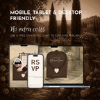 Chocolate Brown Old Money Save the Date Website with RSVP