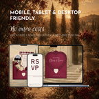 Burgundy Old Money Save the Date Website with RSVP