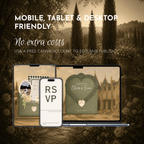 Olive Green Old Money Save the Date Website with RSVP