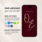 Burgundy Kids Save the Date Video Template | Editable Canva Wedding Invitation