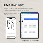 White & Beige Wedding Website Template with RSVP | Canva Template