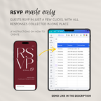 Old Money Deep Cherry Wedding Website Template with RSVP | Canva Template