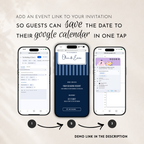 Navy Kids Save the Date Website Template | Old Money Style