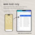 Canary Wedding Invitation Website Template with RSVP & Music