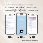 Dusty Blue Kids Save the Date Website Template | Old Money Style