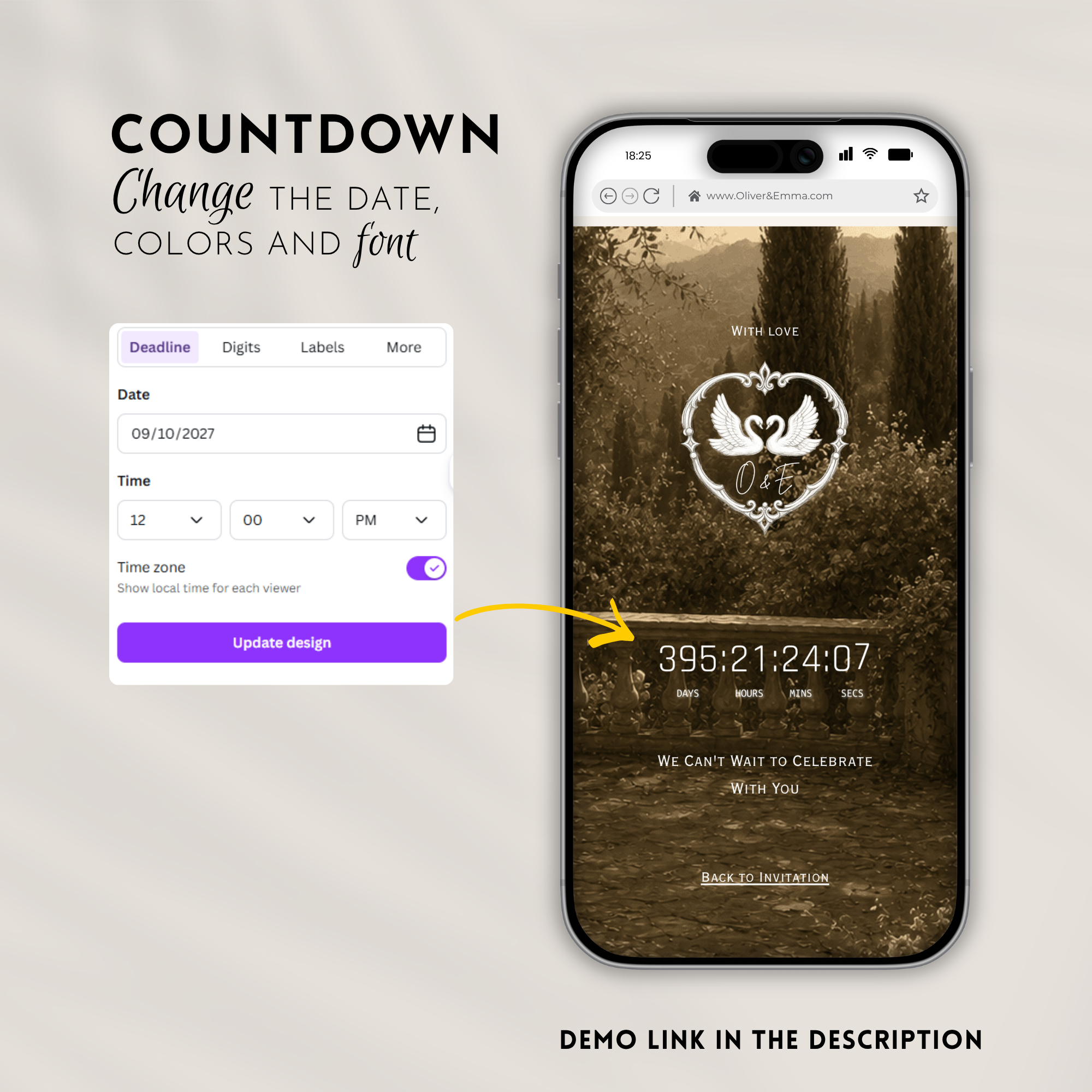 Olive Green Old Money Save the Date Website with RSVP