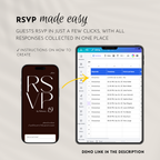 Old Money Mulled Wine Wedding Website Template with RSVP | Canva Template