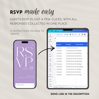 Lavender & Baby’s Breath Wedding Website Template with RSVP | Canva Template