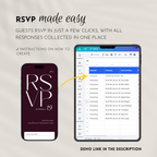 Old Money Plum Wedding Website Template with RSVP | Canva Template
