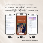 Terracotta Classic Save the Date Wedding Invitation Website Template