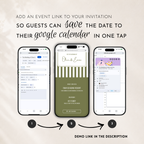 Sage Green Kids Save the Date Website Template | Old Money Style