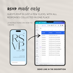 Pale Blue Wedding Website Template with RSVP | Canva Template