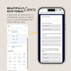 Navy Wedding Website Template with RSVP | Canva Template