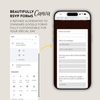 Old Money Mulled Wine Wedding Website Template with RSVP | Canva Template