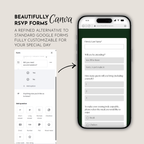 Old Money Dark Green Wedding Website Template with RSVP | Canva Template