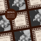 Chocolate Brown Old Money Save the Date Website with RSVP