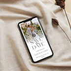 Pale Blue Save The Date Website Template | Canva Template