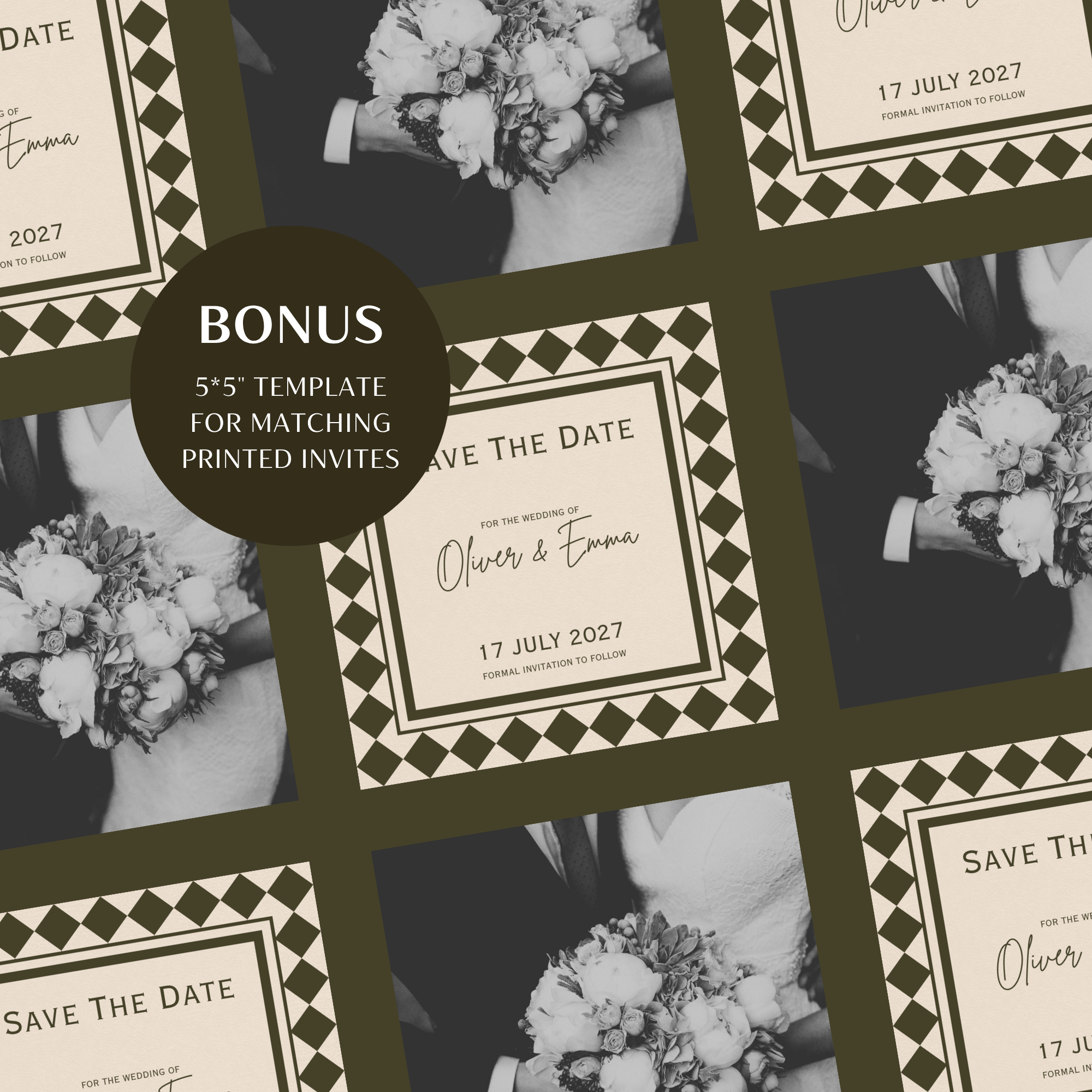 Olive Green Old Money Save the Date Website with RSVP